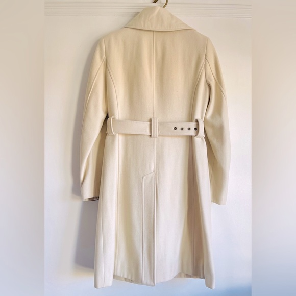 Size M ESPRIT Ivory Wool Coat - Picture 2 of 6